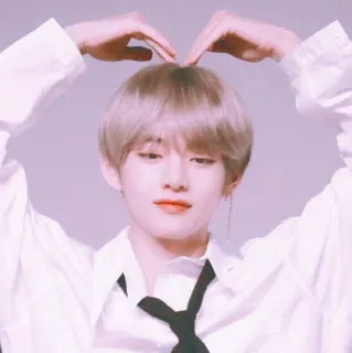 🤍 168d4e69 kpop, asiático, masculino, gesto corazón, retrato, ídolo telegram sticker