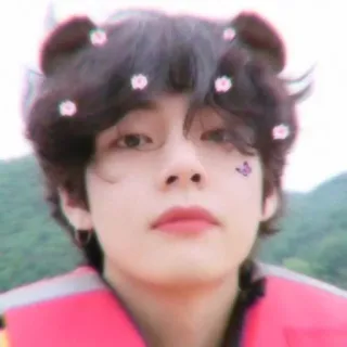 🌸 408a4ef0 V K-pop, Ídolo, BTS, V, Kim Taehyung, Cantante, Artista telegram sticker