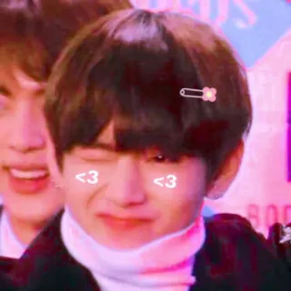 😉 efdac572 V <3 <3 kpop, bts, v, pop coreano, cantante, corazón, idol telegram sticker