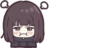 💢 3c8a2d37 动漫, 贴纸, 生气, 女孩, 可爱, 卡通 telegram sticker