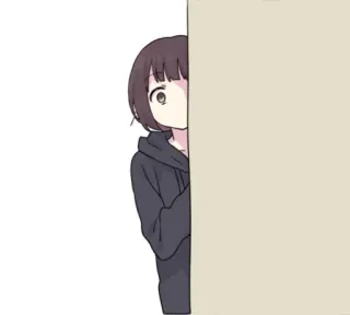 🚪 a7beb5bf 动漫, 女孩, 偷看, 可爱, 卡通, 角色 telegram sticker