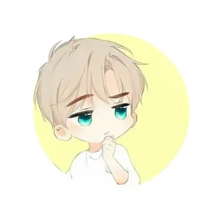 😊 40e73670 Чиби, Милый, Аниме, Мультфильм, Мальчик, Наклейка telegram sticker