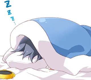 💤 8fc5a509 ZZZZ сон, аниме, zzz, кровать, сонный, уставший, мультфильм telegram sticker