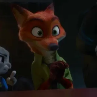 🦊 3cd22236 Nick Wilde Zootopia fuchs, cartoon, tier, animiert, figur, zoomania telegram sticker