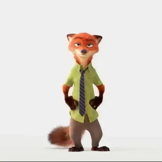 🦊 a72a297f Nick Wilde Zootopia fuchs, anthropomorph, cartoon, figur, tier, zoomania telegram sticker