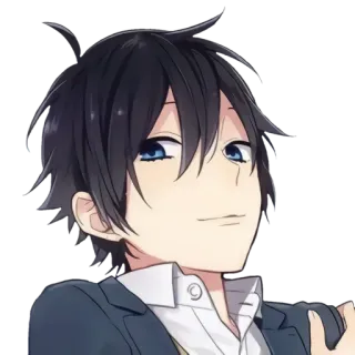 😏 7a71c1d0 อนิเมะ, มังงะ, ตัวละคร, ภาพเหมือน, เด็กผู้ชาย, ยิ้ม telegram sticker