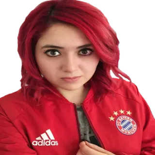 🙂 60ad0207 woman, red hair, jacket, portrait telegram sticker