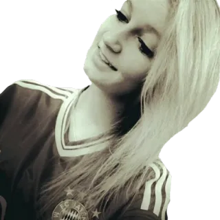 😌 6e9f2987 woman, blonde, shirt, portrait telegram sticker