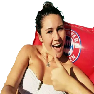 👍 834d704e woman, smiling, thumbs up, portrait, person, cheerful telegram sticker