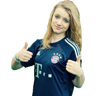 👍 8dfc808f woman, thumbs up, portrait, girl, t-shirt telegram sticker