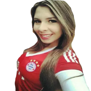 😄 e8784921 woman, soccer, football, sport, portrait, fan, jersey telegram sticker