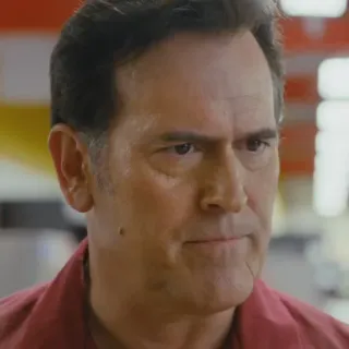 😠 564a9eed Ash Williams Evil Dead 恐怖, 电影, 演员, 艾什, 鬼玩人 telegram sticker