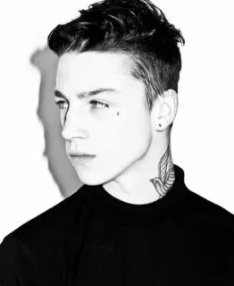 🌻 c1dea806 pria, potret, tato, hitam putih, dewasa muda, orang, laki-laki, model whatsapp sticker