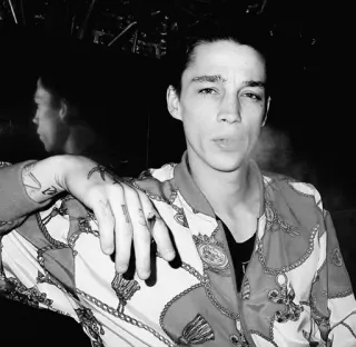 🌻 d3488bdd pria, merokok, potret, orang, monokrom whatsapp sticker