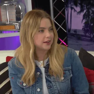 🌔 1ae9d61b woman, blond hair, denim jacket, portrait, person whatsapp sticker