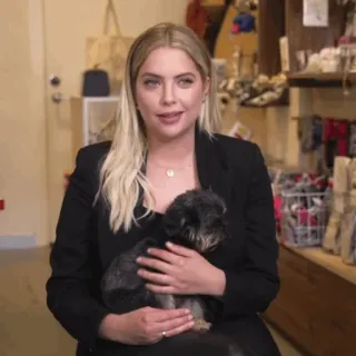 🌔 508524cf woman, dog, pet, blonde, indoor, person whatsapp sticker