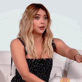 🌔 f2f8dd05 woman, surprised, person, blond hair, reaction, expression, pointing whatsapp sticker