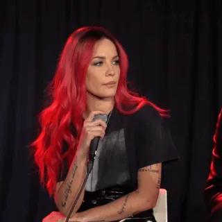 🍒 dca4e155 Halsey Halsey, cantante, musicista, capelli rossi, celebrità whatsapp sticker