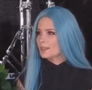 😐 81d7de98 Halsey Halsey, cantante, capelli blu, musicista, celebrità telegram sticker