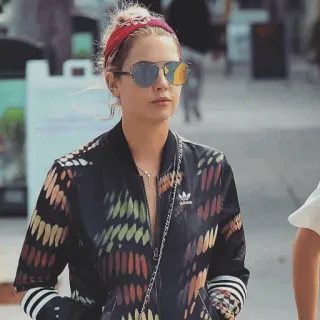 🍓 dccb32b1 woman, headband, sunglasses, jacket, adidas, fashion, style telegram sticker