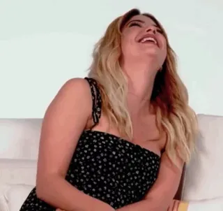 💫 5f75d3b0 女性, 笑い, 笑顔, ブロンド, 人, ポートレート telegram sticker