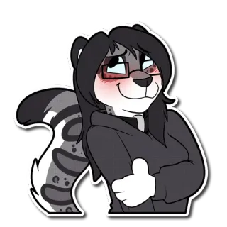 😊 a38303f7 兽人, 拟人, 角色, 卡通, 可爱, 动物, 艺术, 插画 telegram sticker