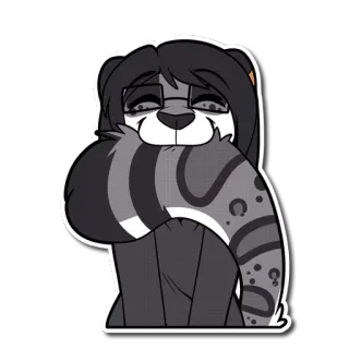 😄 b21b0c50 卡通, 动物, 兽人, 可爱, 眼镜, 水獭 telegram sticker