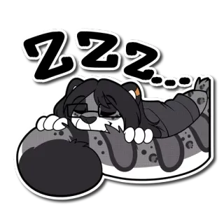 💤 bc88be83 ZZZ... 睡觉, 猫, 卡通, 放松, zzz, 休息, 疲惫 telegram sticker