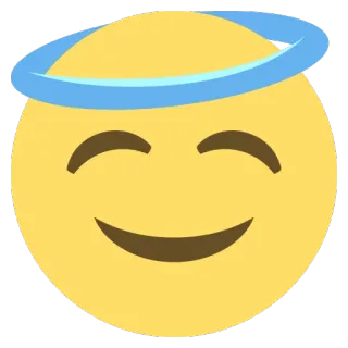 👼 8a3192ec Emoji, Aureola, Angelo, Smiley, Innocente, Faccia telegram sticker