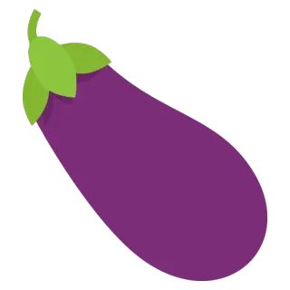 🍆 9c23d335 melanzana, verdura, viola, cibo, pianta, melanzana telegram sticker