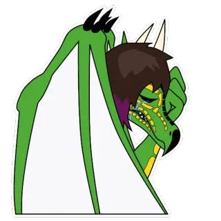😭 0a519fb3 dragão, chorando, triste, antropomórfico, desenho animado, adesivo telegram sticker