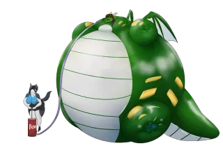 🍺 ae7d3da2 Inflação, Dragão, Desenho animado telegram sticker