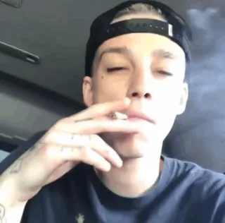 💲 268dd027 smoking, cigarette, man, hat, tobacco telegram sticker