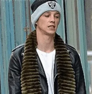 💲 3268e520 man, scarf, hat, jacket, casual, portrait telegram sticker