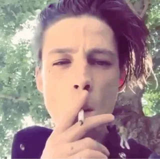 💲 5ba579b4 smoking, cigarette, tobacco, addiction, portrait telegram sticker