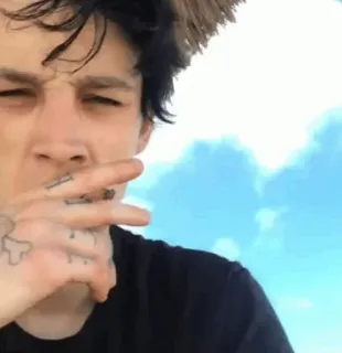 💲 8c095be3 smoking, cigarette, tattoo, hand, man telegram sticker