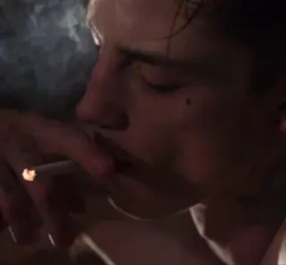 💲 e442fe0f smoking, cigarette, man, tobacco, portrait telegram sticker