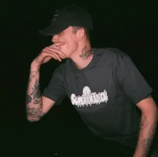 💲 eef18308 SUPER RADICAL person, smoking, tattoos, radical, man, cool, youth telegram sticker