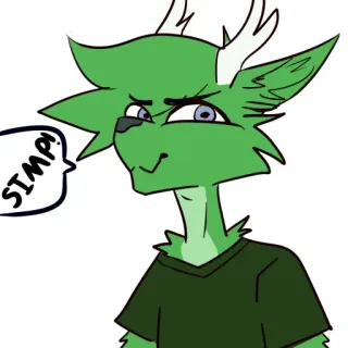 🙄 6306c811 SIMP! Furry, Simp, Rusa, Kartun, Antropomorfik telegram sticker