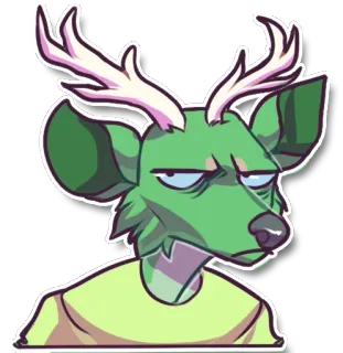 😒 90923f90 rusa, antropomorfik, hewan, karakter, stiker telegram sticker