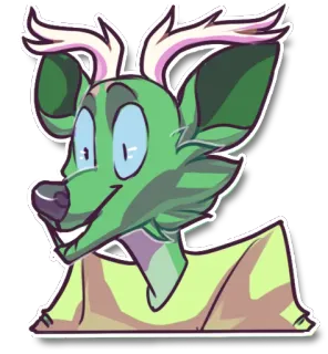 😁 be61a328 Furry, Antropomorfik, Rusa, Binatang, Kartun, Stiker, Karakter telegram sticker