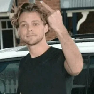 ➰ b7cb7a34 dedo do meio, ofensivo, gesto, homem telegram sticker