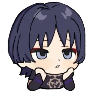 🤔 89dfea9f Scaramouche Genshin Impact อนิเมะ, มังงะ, วิดีโอเกม, เก็นชินอิมแพ็ค, สคารามูช, จิบิ telegram sticker