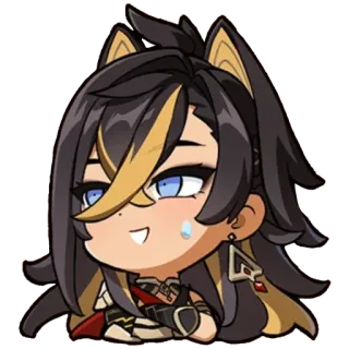 😅 bf2227f0 Dehya Genshin Impact อนิเมะ, เกม, Genshin Impact, Dehya, น่ารัก, จิบิ, วิดีโอเกม telegram sticker
