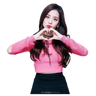❤️ d2ff5df7 Jisoo LIKE A FLOWER kpop, cantante, cuore, jisoo, fiore whatsapp sticker