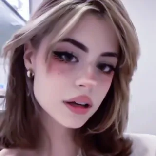 👥 022e28ce ผู้หญิง, ผู้หญิง, ความงาม, ภาพเหมือน, ใบหน้า, แต่งหน้า telegram sticker