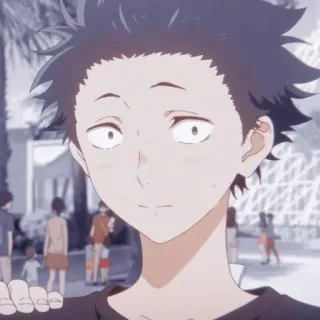 😟 86505def Shoya Ishida A Silent Voice อนิเมะ, A Silent Voice, โชยะ อิชิดะ, ตัวละคร, เด็กผู้ชาย, มังงะ telegram sticker