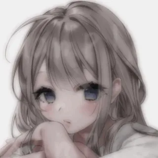 ☁️ 77471049 animé, fille, mignon, kawaii, manga, portrait telegram sticker