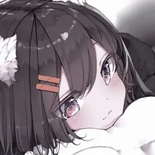 ☁️ 903fb7ae fille anime, mignon, dessin animé, autocollant, kawaii, manga, fan art telegram sticker