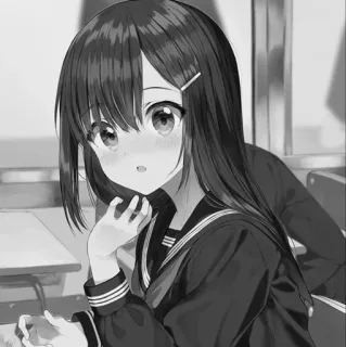 ☁️ a3787277 Anime, Fille, Uniforme scolaire, Mignon, Manga, Kawaii, Étudiant telegram sticker